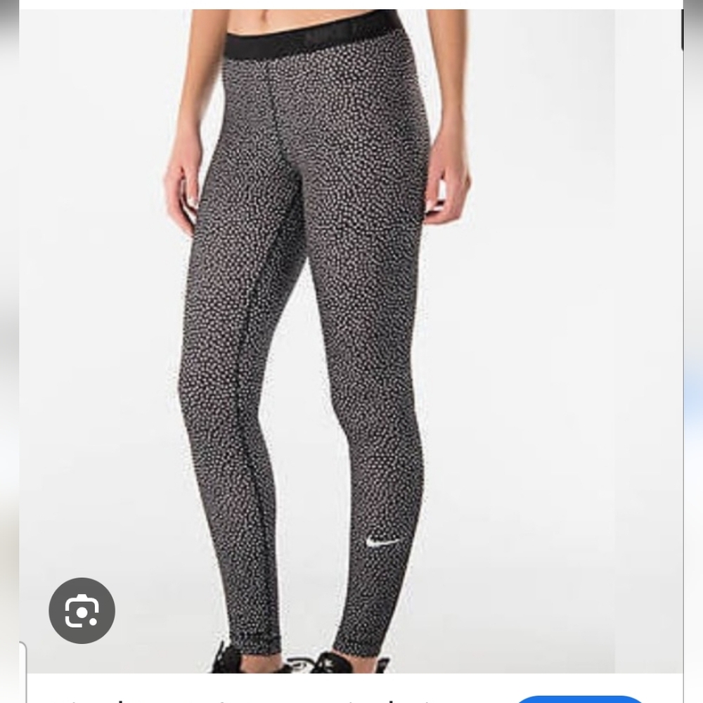 Nike Polka Dot TIGHTS Sz Large TRAINING Pants Workout EUC